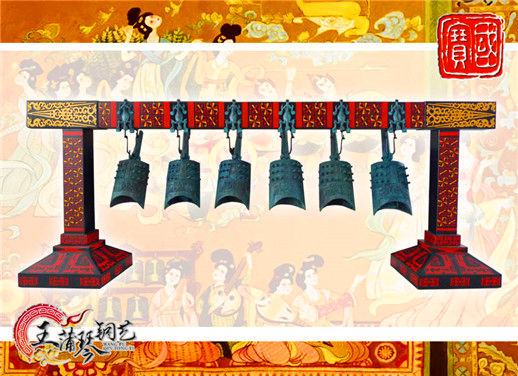 6件套仿古編鐘，小型特色樂器，民樂混音配套