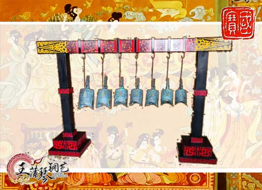 7件編鐘，觀賞裝飾編鐘，可發(fā)音編鐘